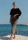 Bliss Linen Bias Midi Skirt