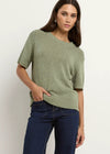Lovable Sage Tape Yarn Knit Tee