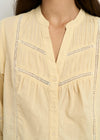 Ornamental Butter Lace Insert Puck SS Shirt