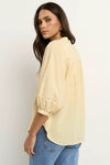 Ornamental Butter Lace Insert Puck SS Shirt