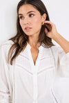 Ornamental Butter Lace Insert Puck SS Shirt