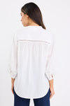 Ornamental Butter Lace Insert Puck SS Shirt