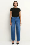 Berlin Signature Blue Mid Barrel Leg Jean