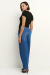 Berlin Signature Blue Mid Barrel Leg Jean