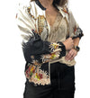 Silk Blend Leopard Bomber