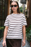 Binding Stripe Boxy Fit Tee