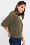 Sunrise SS Crochet Knit Tee