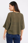 Sunrise SS Crochet Knit Tee