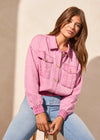 Cavalry Twill Button-Up Wash Effect Jacket
