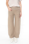 Linen Pants with Button Detail