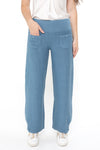 Linen Pants with Button Detail