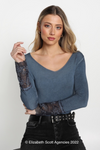 French Lace Sleeve Top
