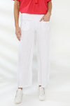 Linen Pants with Button Detail