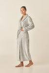 Desire Grey Plush Long Robe
