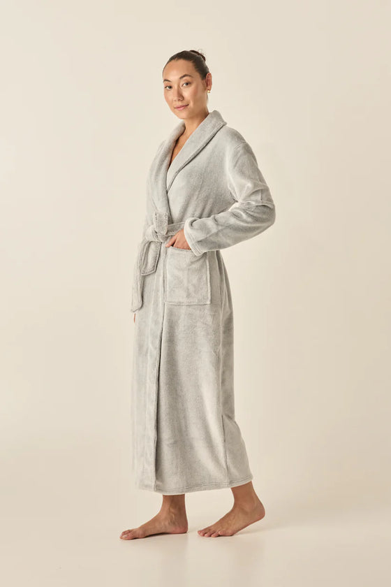 Desire Grey Plush Long Robe