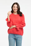 Frill Sleeve Mohair Knit