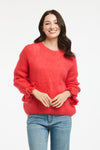 Frill Sleeve Mohair Knit