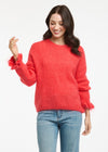 Frill Sleeve Mohair Knit