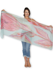  Pink Flower Scarf