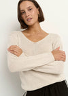 Afternoon Natural Relaxed V Neck Knit Jumper