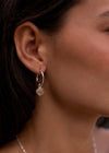 Aura Earrings in Wilver with Herkimer