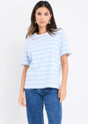 Binding Stripe Boxy Fit Tee