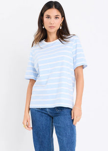  Binding Stripe Boxy Fit Tee
