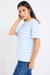 Binding Stripe Boxy Fit Tee