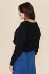 Chevron Batwing Cotton Cashmere Knit