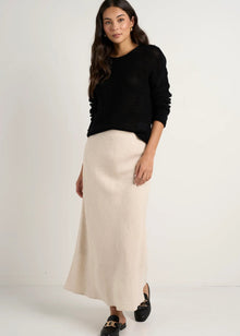  Bliss Linen Bias Midi Skirt