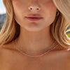 Layer Me Necklace in Silver with Paradise Blue