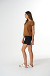 Front Split Cotton Tee