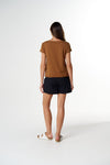 Front Split Cotton Tee