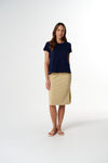 Front Split Cotton Tee