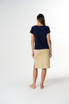 Front Split Cotton Tee