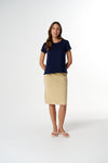 Front Split Cotton Tee