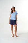 Front Split Cotton Tee