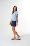 Front Split Cotton Tee