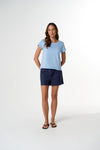 Front Split Cotton Tee