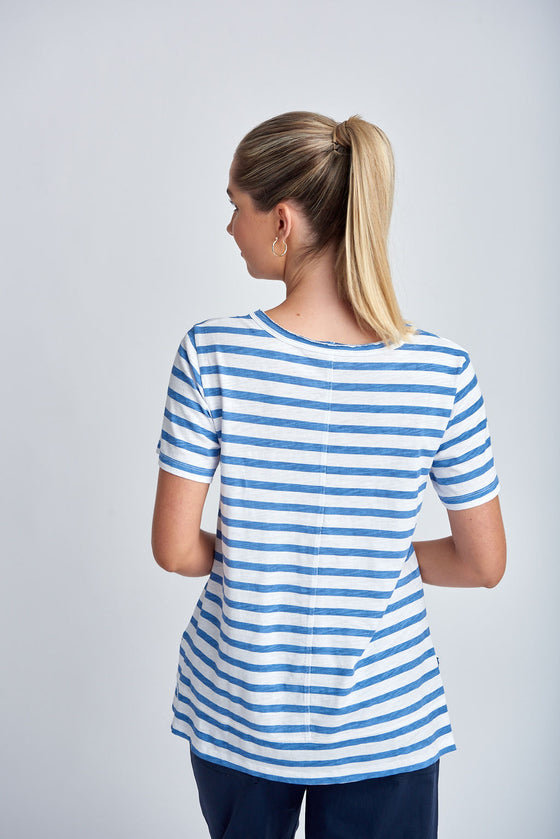 Stripe Crew Neck Tee