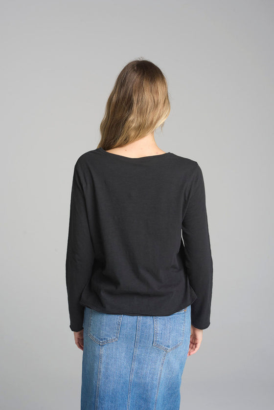 Front Split Long Sleeve Tee