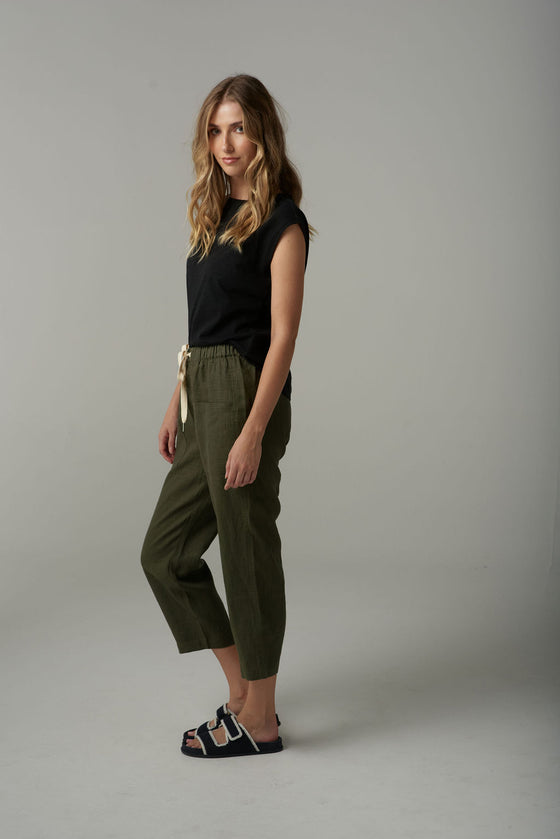 Linen Cropped Pant