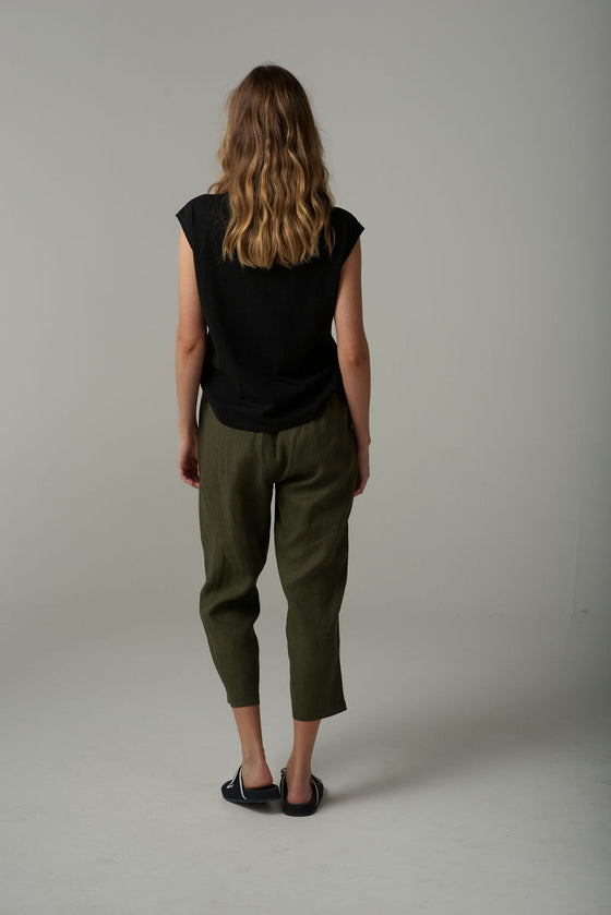 Linen Cropped Pant
