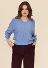 Chevron Batwing Cotton Cashmere Knit