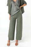 Linen Pants with Button Detail