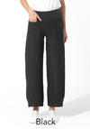 Linen Pants with Button Detail