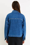 Echo Storm Blue Patch Pocket Denim Jacket