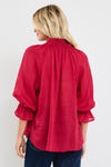 Expedition Raspberry Shirred Neck Top