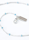 Layer Me Necklace in Silver with Paradise Blue
