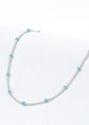 Layer Me Necklace in Silver with Paradise Blue